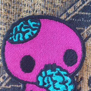 Baby zombie pink embroidery patch