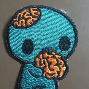 Baby zombie blue embroidery patch